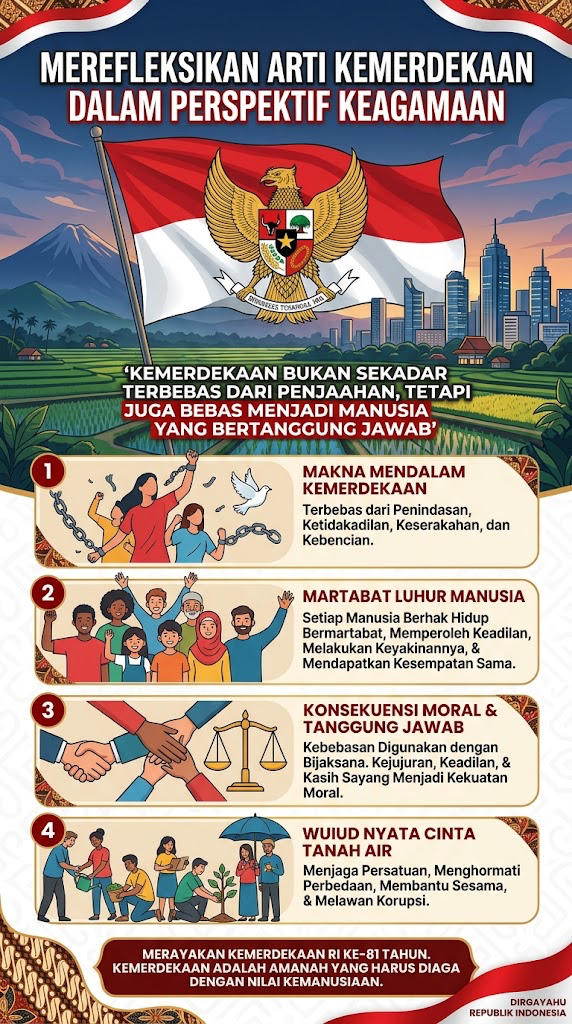 Merefleksikan Arti Kemerdekaan dalam Perspektif Keagamaan.